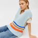 Urban Outfitters Sweaters | Nwt Urban Outfitters Bdg Aden Fuzzy Striped Sweater Vest | Color: Blue | Size: Xs