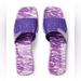 Gucci Shoes | Gucci Marble-Print Logo-Embossed Sandals | Color: Purple/White | Size: 8