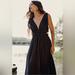 Zara Dresses | Never Worn Zara Black Linen Dress With Cut Out Detail Size Small | Color: Black | Size: S