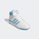 Sneaker ADIDAS ORIGINALS "FORUM MID W" Gr. 40, blau (cloud white, semi blue burst, cloud white) Schuhe Schnürstiefeletten