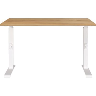 Schreibtisch GERMANIA "Downey", weiß (navarra, eiche, nachbildung, weiß, weiß, navarra, eiche, nachbildung), B:120cm H:91cm T:80cm, Tische, höhenverstellbar von 68-91 cm, verfügbar in verschiedenen Breiten Image