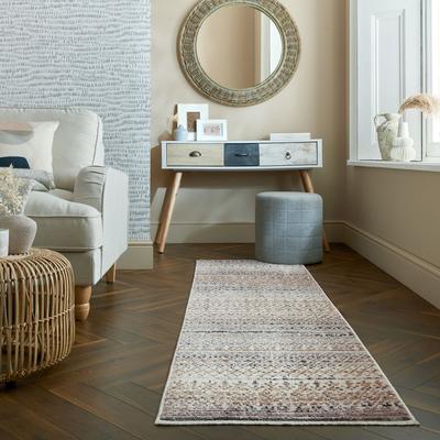 Teppich FLAIR RUGS "Camino Abstraktes", beige (natur), B:60cm H:8mm L:230cm, Kunstfaser, Teppiche, Abstraktes Teppich Image