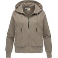Kapuzensweatjacke RAGWEAR "Taila", Damen, Gr. XXXL (46), braun (mokka), Sweatware, Material: 70% Baumwolle, 30% Polyester, casual, weit hüftlang, tiefer Rundhals, Langarm Ärmel ohne Ärmelschlitz Rippbündchen, Sweatjacken, modische Damen Sweatjacke...