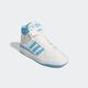 Sneaker ADIDAS ORIGINALS "FORUM MID" Gr. 39, blau (cloud white, semi blue burst, cloud white) Schuhe Schnürstiefeletten