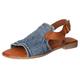 Sandale MUSTANG SHOES Gr. 39, blau (jeansblau, braun) Damen Schuhe Sommerschuh, Sandalette, Klettschuh, mit Klettverschluss