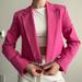 Zara Jackets & Coats | Hot Pink Cropped Zara Blazer | Color: Pink | Size: Xs