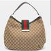 Gucci Bags | Authenticated Gucci Web Sherry Hobo Crossbody Shoulder Bag Tote Handbag Purse | Color: Brown/Tan | Size: 15” X 5” X 11”