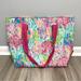 Lilly Pulitzer Bags | Lilly Pulitzer Tote Bag Let’s Cha Cha Print Insulated Beach Pool Cooler Zip Top | Color: Blue/Pink | Size: Os