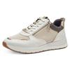 Keilsneaker TAMARIS, Damen, Gr. 38, weiß (ivory kombiniert), Textil, Lederimitat, sportlich, Schuhe, Freizeitschuh, Halbschuh, in schmaler Form, vegane Verarbeitung