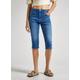 Caprijeans PEPE JEANS "SKINNY CROP" Gr. 31, N-Gr, blau (medium used) Damen Jeans Röhrenjeans