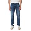 5-Pocket-Jeans MARC O'POLO "aus stretchigem Bio-Baumwoll-Mix", Herren, Gr. 31, Länge 34, retro blau wash, Obermaterial: 90% Baumwolle, 9% Polyester, 1% Elasthan, unifarben, casual, figurbetont normal, Jeans