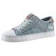 Sneaker MUSTANG SHOES Gr. 40, blau (graublau) Damen Schuhe Sneaker Freizeitschuh, Halbschuh, Schnürschuh mit Plateausohle