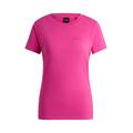 T-Shirt BOSS ORANGE "C_Esogo_2 Premium Damenmode" Gr. XS (34), lila (bright purple526) Damen Shirts Jersey mit BOSS Stickerei