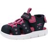 Sandale KANGAROOS "K-Mini", Gr. 23, blau (dk navy, daisy), Textil, Synthetik, sportlich, Schuhe, mit Klettverschluss