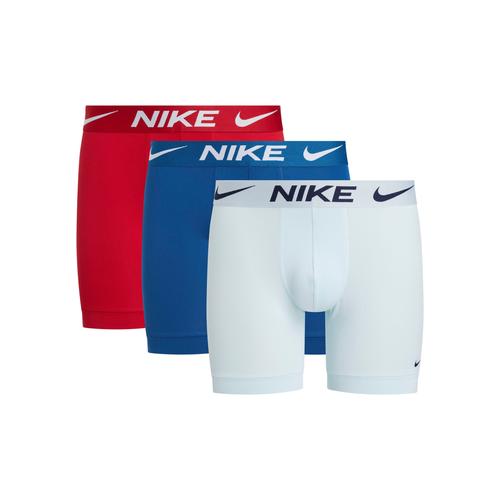 Boxer NIKE UNDERWEAR Gr. L (50), blau (glacier blue/ court gym red) Herren Unterhosen mit kontrastfarbenem Markenlabel