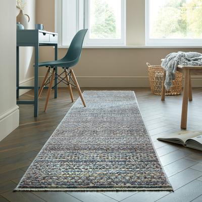 Teppich FLAIR RUGS "Camino Abstraktes", blau, B:66cm H:8mm L:300cm, Kunstfaser, Teppiche, Abstraktes Teppich Image