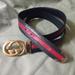 Gucci Accessories | 70's Vintage Gucci Gg Buckle Red / Navy Leather Reversible Belt Size 95 | Color: Blue/Red | Size: 38