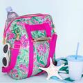 Lilly Pulitzer Bags | Lilly Pulitzer Insulted Backpack Cooler In Coming In Hot | Color: Green/Pink | Size: Os