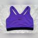 Nike Intimates & Sleepwear | Nike Sports Bra Purple Dri Fit Women’s M Medium Workout Gym Top Black Swoosh | Color: Purple | Size: M