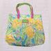 Lilly Pulitzer Bags | Lily Pulitzer Lemon Canvas Tote Yellow Green Pink | Color: Pink/Yellow | Size: Os
