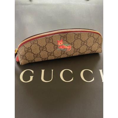 Gucci Tablets & Accessories | Authentic Gucci Gg Supreme Pencil Case With Cat Multipurpose New | Color: Brown | Size: Os