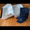 Nine West Shoes | High Heel Nine West Boots - Excellent Condition | Color: Blue | Size: 8