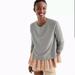 J. Crew Sweaters | J.Crew Collection Crewneck With Layered Lame/ Style#G9660 /Large Nwt | Color: Gray | Size: L
