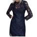 Zara Dresses | New With Tags! Zara Navy/Black Contrasting Lace Mini Shift Dress | Color: Black/Blue | Size: S