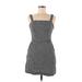 Hollister Casual Dress - Mini: Black Plaid Dresses - Women's Size Medium