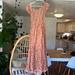 Free People Dresses | Free People Maxi Dress. Cross Cross Back With Tie. Low Back Dress. Size S | Color: Orange/White | Size: S