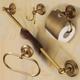 Solid brass Bathroom Accessories Set Robe hook Paper Holder Towel Bar Soap Basket bathroom sets,A