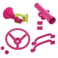 Colcolo 4x Playground Accessories Pirate Ship Wheel for Kids Pink Playset Parts Swingset Attachments for Treehouse Outdoor Playhouse