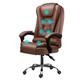 GKJDESBW Massage Office Chair Executive Gaming Chairs Computer Seat with 7 Point Vibrating,Ergonomic Desk Chair with Wheels Leather Swivel Chair Height Adjustbale for Home Office/Khaki/B