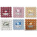 Aladino 150 Tea Lights Candles Scented Tealights- 25 x 6 Scents Mixed Pack - Cotton Flowers, Mixed Berries, Citrus, Rose, Lavender & Cinnamon