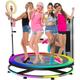 GERAZAHO 360 Photo Booth Machine with APP Control for Parties, 80cm Slow Motion Camera Booth for 3-4 People with Ring Light Stand, Free Custom Logo