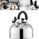 Tea Kettle Stainless Steel Stove Top Kettle Whistling Camping Kettle Fast Boil with Cool Toch Ergonomic Handle Stove Top Whistling Tea Kettle (Size : 4L)