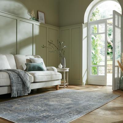 Teppich FLAIR RUGS "Windsor", grün, B:80cm H:4mm L:150cm, Kunstfaser, Teppiche, Waschbarer Teppich Image