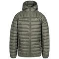 Trespass Romano, Olive, XS, Compact Foldable Ultra Light Warm Down Jacket with Hood, 90% Down for Men, X-Small, Green