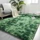 FlyDOIT Large Area Rugs for Living Room, 3x5 Feet Tie-Dyed Green Shaggy Rug Fluffy Throw Carpets, Ultra Soft Plush Modern Indoor Fuzzy Rugs for Bedroom Girls Kids Nursery Room Dorm Home Decor