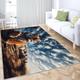 Area Rugs Animal Tiger 160x230 cm Living Room Non Slip Large Rugs Washable Short Pile Rug 3D printing Carpet, For Living Room Bedroom Dining Room