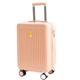 Travel Suitcase Luggage, Expandable Suitcase, Men's and Women's Trolley Suitcase, Boarding Suitcase, Leather Suitcase Trolley Case (Color : Pink, Size : 20)