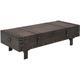 The Living Store - Table basse Bois massif style vintage 120 x 55 x 35 cm Brun