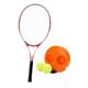 harayaa Solo Tennis Trainer Rebound Solo Tennis Training Aid Park Single Player Solo Training Equipment Self Practice for Women Men, Red Racket 4pcs