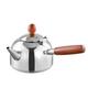 Stove Top Kettle Stainless Steel Kettle Tea Kettle Electric Ceramic Stove Outdoor Kettle Wooden Handle Tea Kettle for Kitchen Indoor & Outdoor (Color : C, Taille Unique : 600ml)