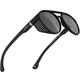 Marfil Orion Round Sunglasses Steampunk Goggles - Womens Sunglasses Uv 400 Filter, Circle Men Sunglasses, Black, M