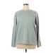 Sonoma Goods for Life Sweatshirt: Green Solid Tops - Women's Size X-Large