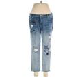 Soho JEANS NEW YORK & COMPANY Jeans - Mid/Reg Rise: Blue Bottoms - Women's Size 8