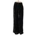 12th Tribe Velour Pants - High Rise: Black Activewear - Women's Size Large