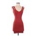 Wow Couture Cocktail Dress - Mini: Burgundy Dresses - Women's Size Small