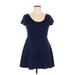 Aeropostale Casual Dress - A-Line: Blue Chevron/Herringbone Dresses - Women's Size X-Large